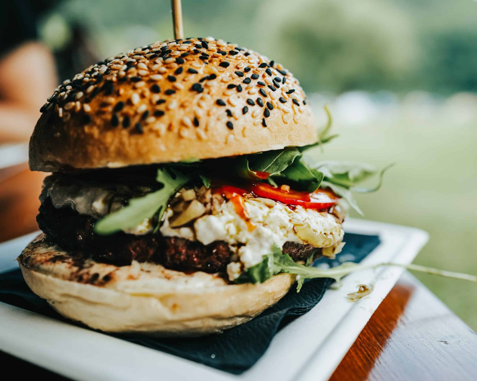 Hamburgare från Matmästarnas cateringutbud.